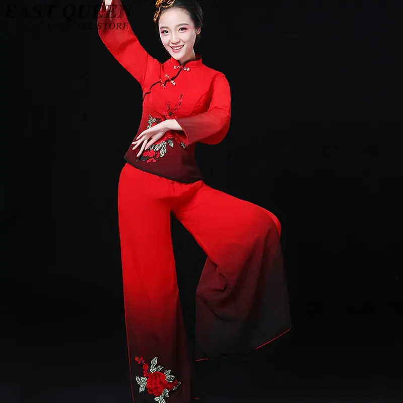 

Женская классическая одежда для выступлений одежда для китайских народных танцев платье для шоу танцевальные костюмы Yangko KK783 S A