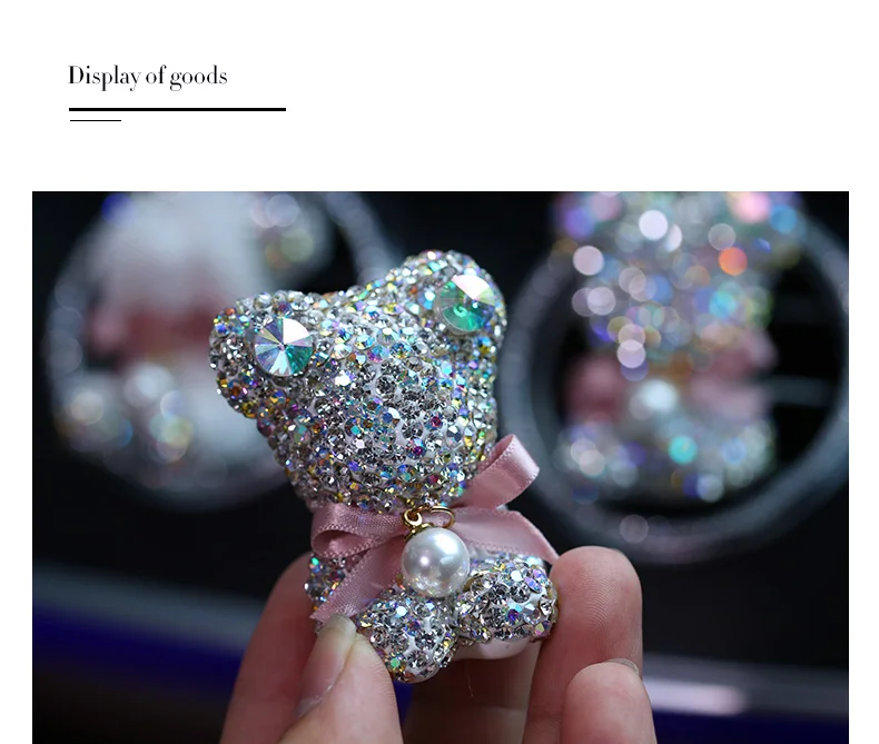1 шт. Милые Носки с рисунком медведя из мультика Diamond автомобильный освежитель воздуха аромат запах на выходе Vent клип с украшениями в виде кристаллов украшения Aromatic Car парфюмерия