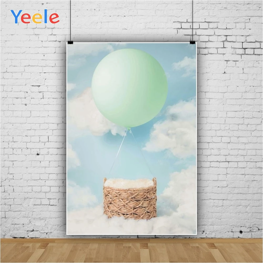 Yeele Balloon Basket Cloud Newborn Self Portrait Photography Backgrounds Personalized Photographic Backdrops For Photo Studio |