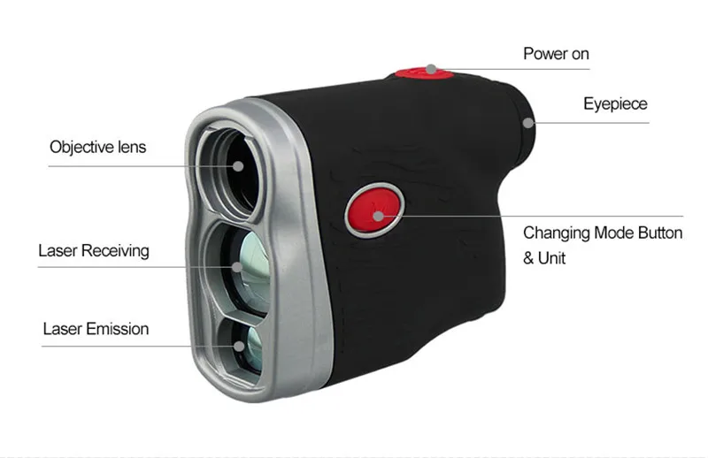 LaserWorks 1200 м Golf Rangefinder Монокуляр резиновый бронированный с отдельной кнопкой