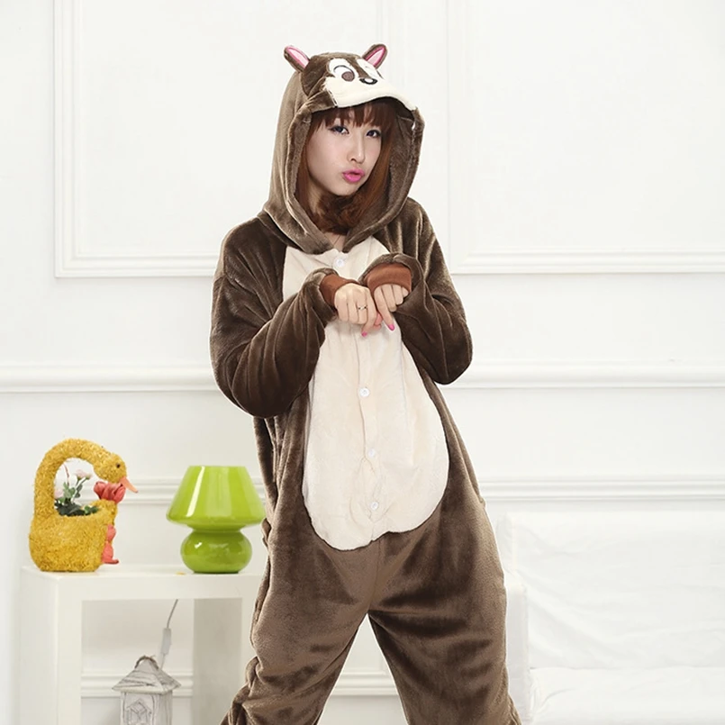 

Adult Kigurumi Onesie Anime Women Costume Grinder mouse Halloween Cosplay Cartoon Animal Sleepwear Winter Warm Hooded Pajama