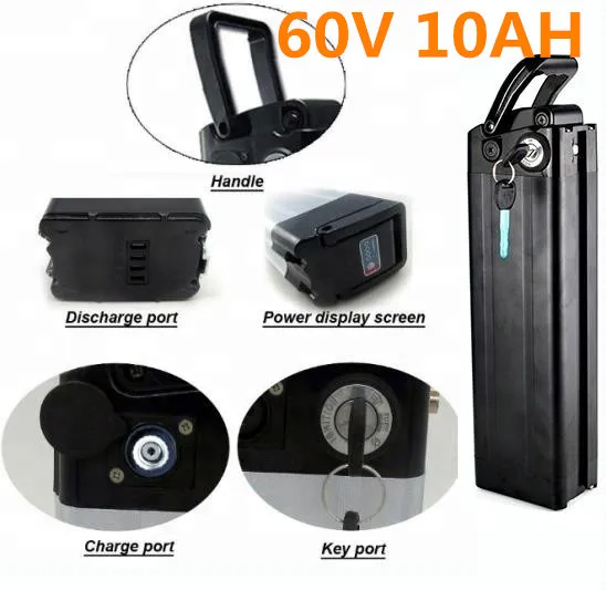 Высококачественный литиевый аккумулятор 60 в 10 ач с BMS USB для электрического