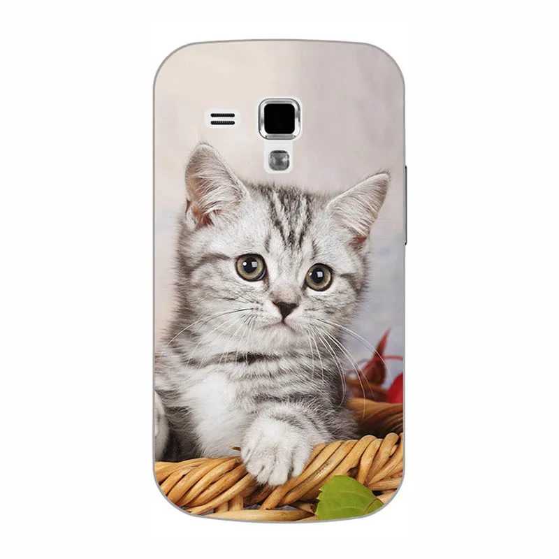 Мягкий чехол из ТПУ для Samsung Galaxy S Duos GT-S7562 силиконовый с цветочным рисунком и