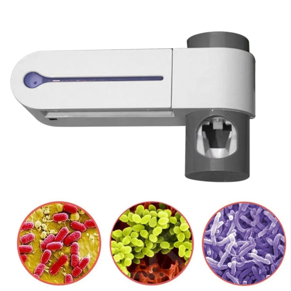 UV Disinfection Toothbrush Automatic Steriliser Cleaner Brush Holder Set with Toothpaste Dispenser | Бытовая техника