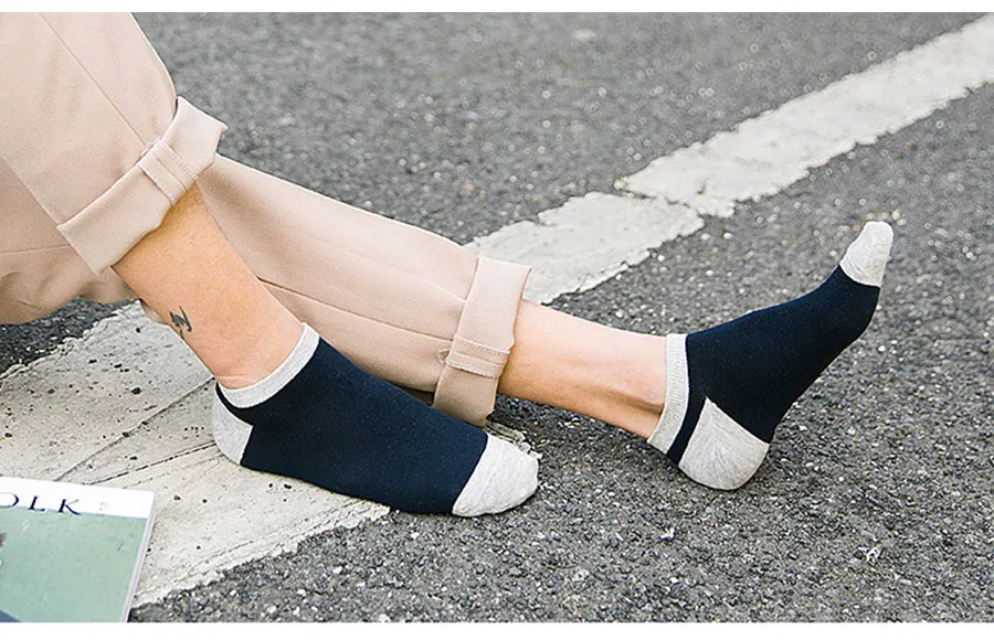 5 пар/компл. Для мужчин Повседневное носки хлопковые носки длиной до щиколотки с камуфляжным принтом, плотное, Лоскутная технология, Цвет письмо DHL с узором с низким вырезом из хлопка с фирменным логотипом Размер 38-40