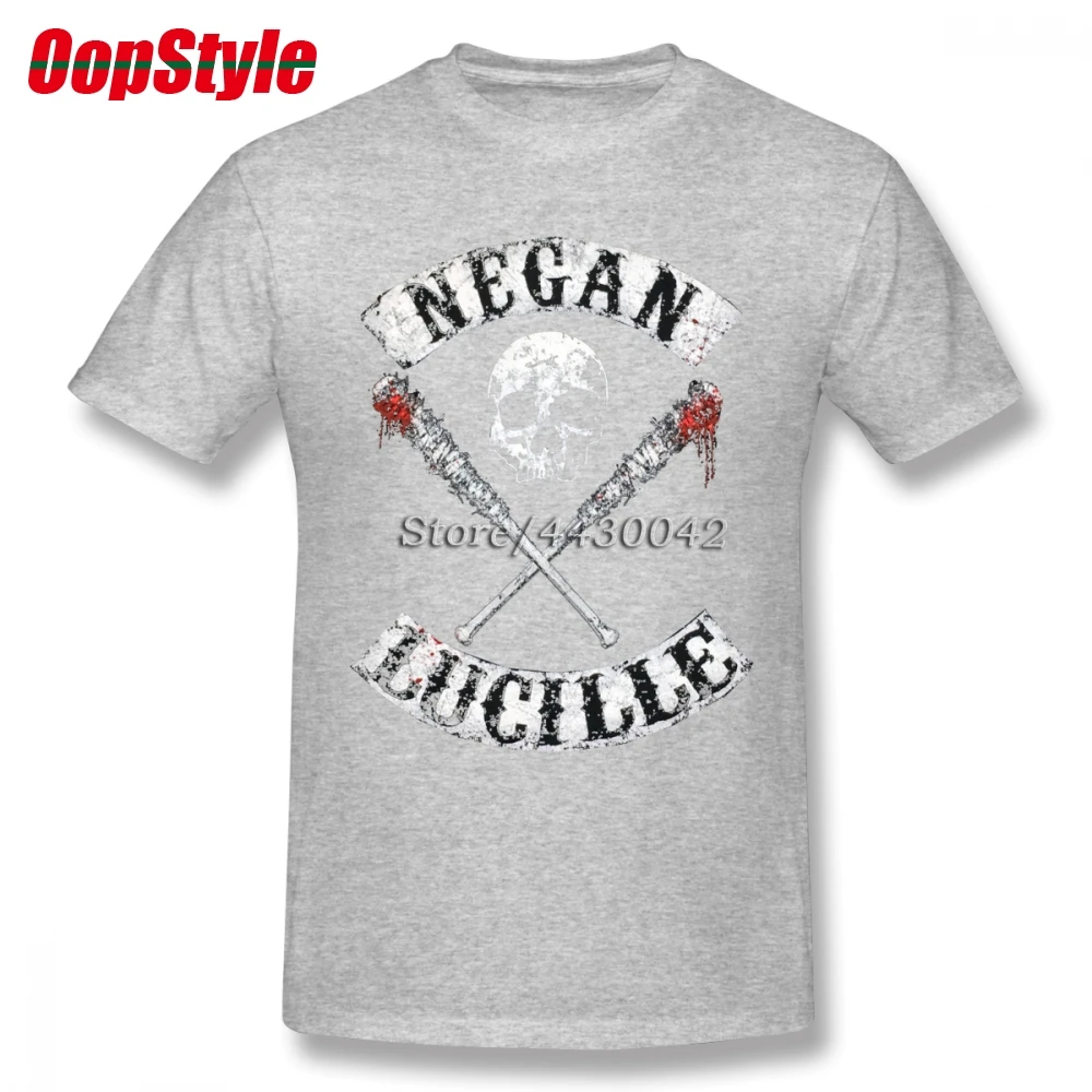 Мужская футболка Negan Lucille The Walking Dead Прямая поставка летняя хлопковая с коротким