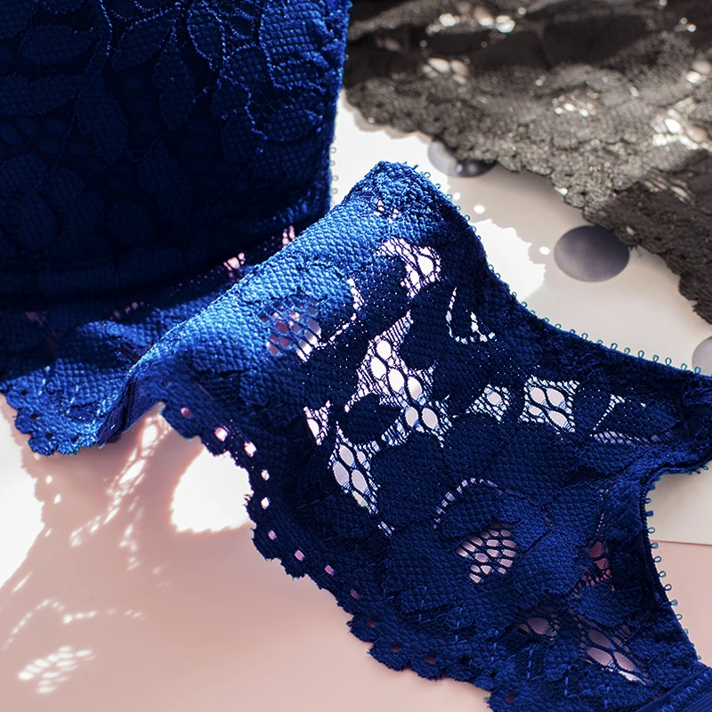 DERUILADY Lace Floral Lingerie Set Push Up Bra Women Comfort Adjusted Bra And Panty Set Sexy Backless Wireless Underwear Set
DERUILADY Lace Floral Lingerie Set Push Up Bra Women Comfort Adjusted Bra And Panty Set Sexy Backless Wireless Underwear Set