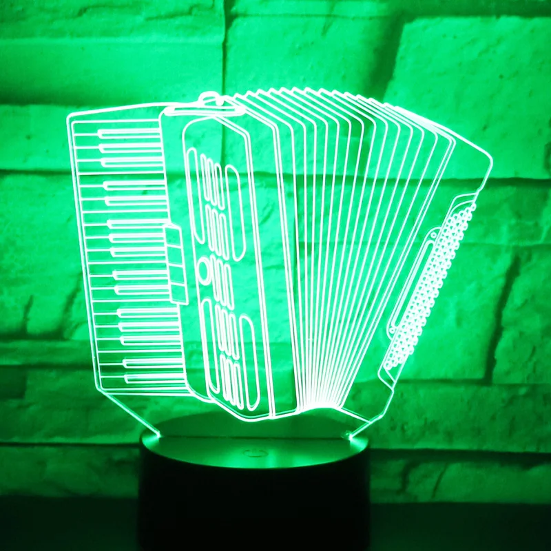 3D LED ночник гармошка соковыжималка музыкальная с 7 видов цветов лампа для