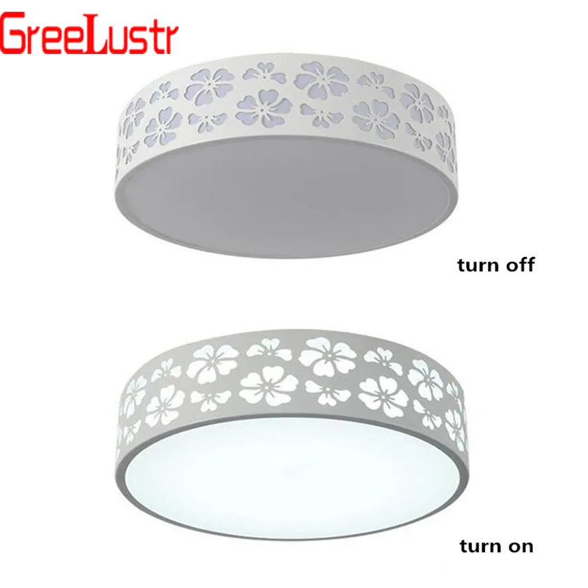 Черный/белый светодиодные потолочные светильники Круглый Простой потолочный