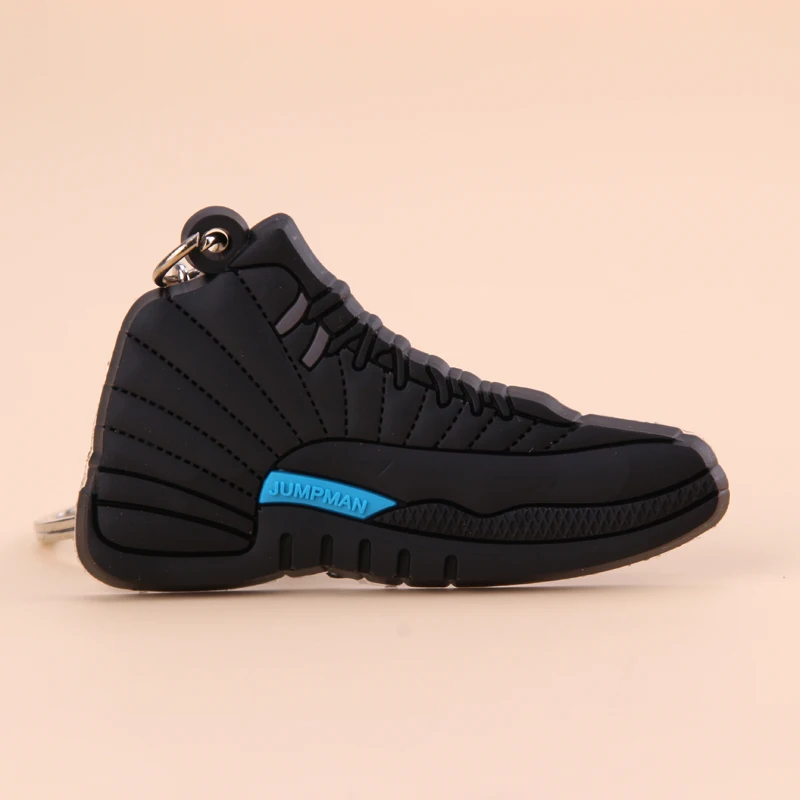 Picture Color8 Брелок Новые экзотические мини Jordan 12 ретро обуви ключевая цепь Для мужчин и Для женщин детские подарочные брелки на баскетбольных кроссовок ключ держатель Porte Clef - Цвет: Picture Color8