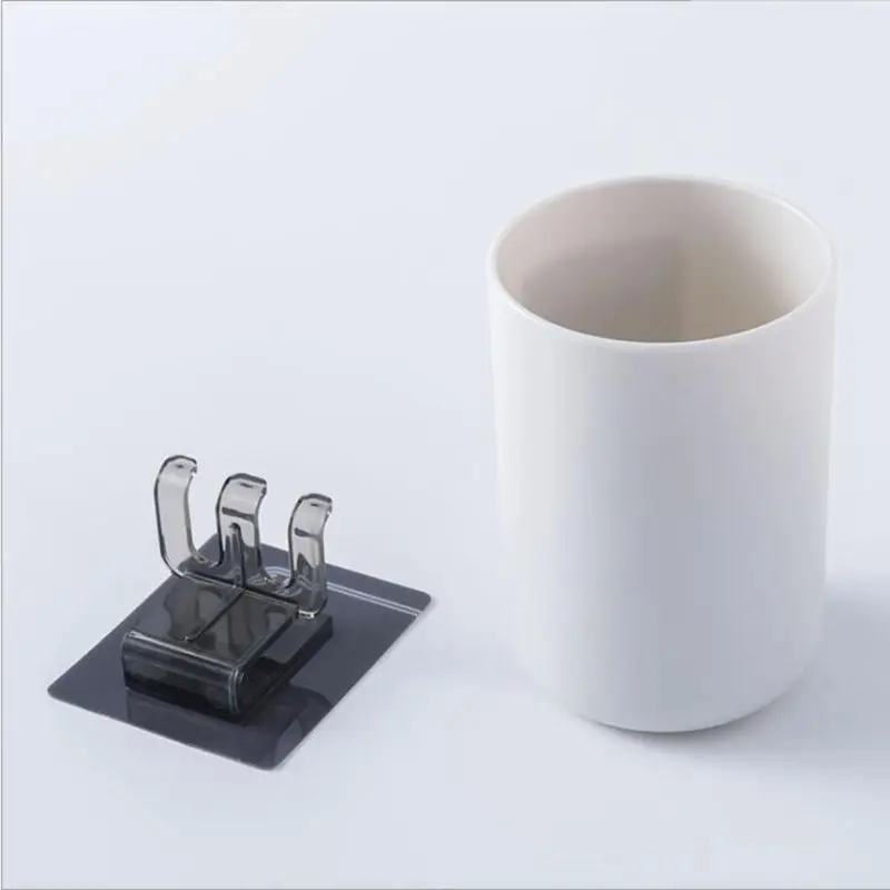 Nordic стиль путешествия круговой простой чашки ванная комната Tumblers зубная щётка чашки бесшовные Sticky Зубная паста держатель настенный набор