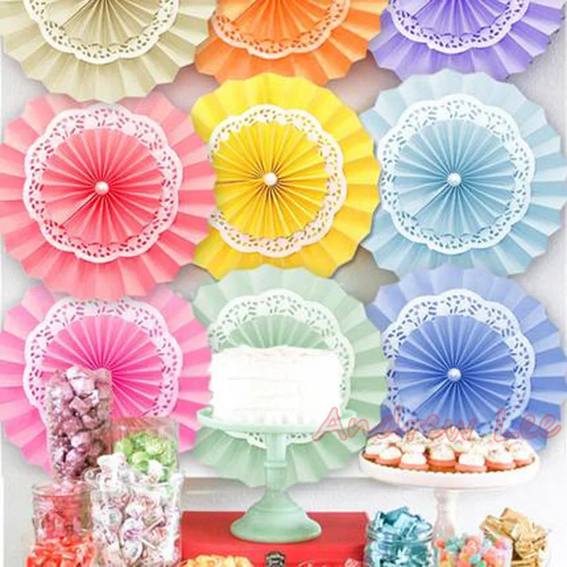 10 шт./лот &quot(25 см) тканевый бумажный веер в виде цветка для casamento decoracao украшение