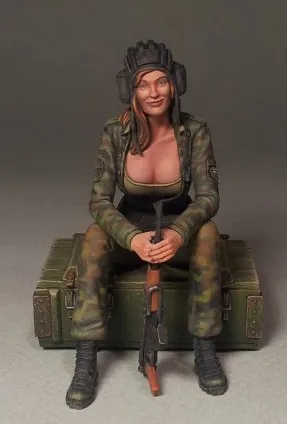 Масштаб 1/16 современные русские майки привлекательная девушка (включая ящик)