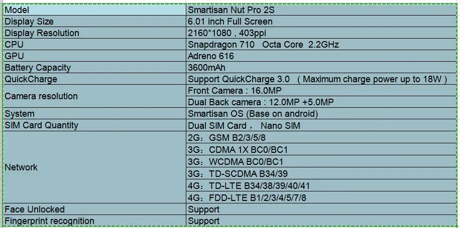 Разблокировка, мобильный телефон Smartisan Nut Pro 2 S, 6,01 дюймов, 6 ГБ ОЗУ, 64 ГБ, две sim-карты, восьмиядерный смартфон Snapdragon 710