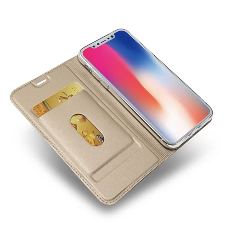 Кожаный чехол для iPhone 11 Pro 7 8 Plus X XR XS Max, магнитный откидной Чехол-книжка для APPLE i Phone 6 6S 5S SE, чехол-книжка - Цвет: Gold Leather Case