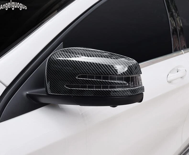ABS углеродное волокно для Mercedes Benz C E S A B class W204 W212 GLA GLK CLA CLS автомобили зеркало