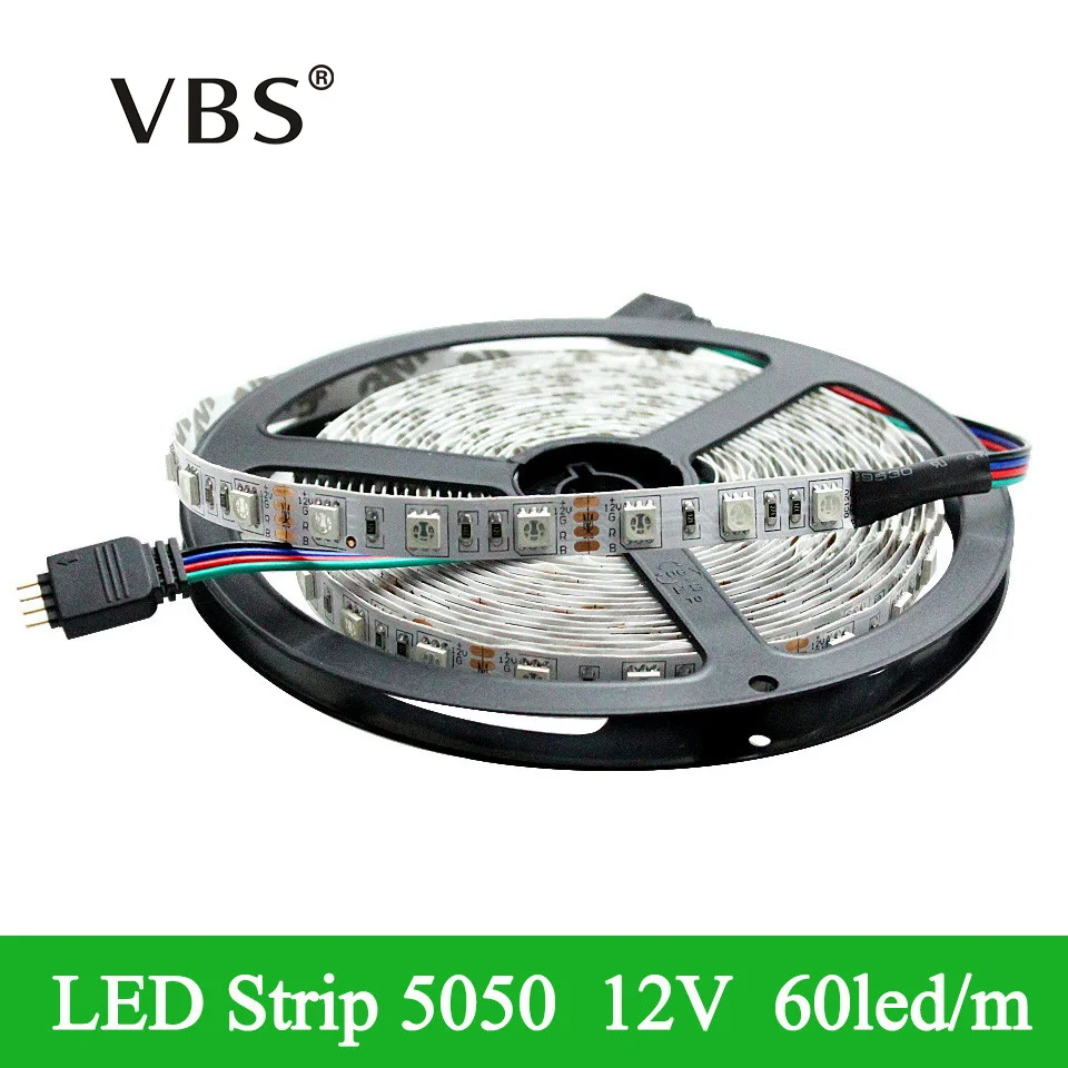 Гибкая СВЕТОДИОДНАЯ лента SMD 5050 5 м/рулон 12 В RGB белый/теплый белый синий зеленый