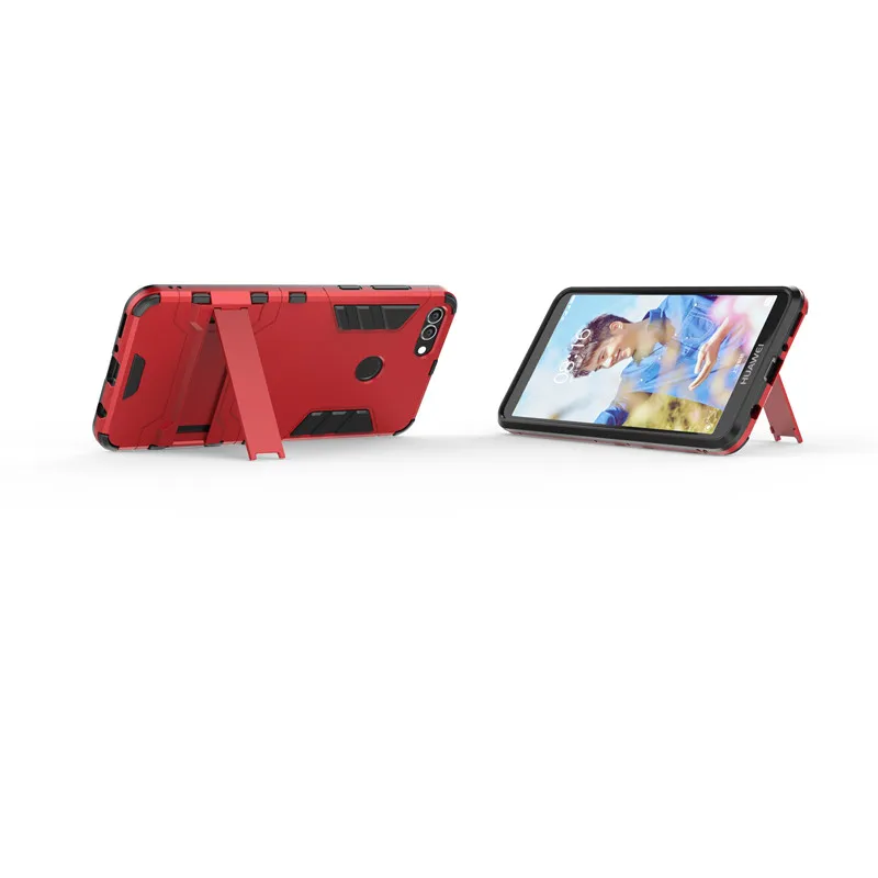 Роскошный противоударный чехол-броня для телефона HUAWEI Y9 2019 гибридный мягкий