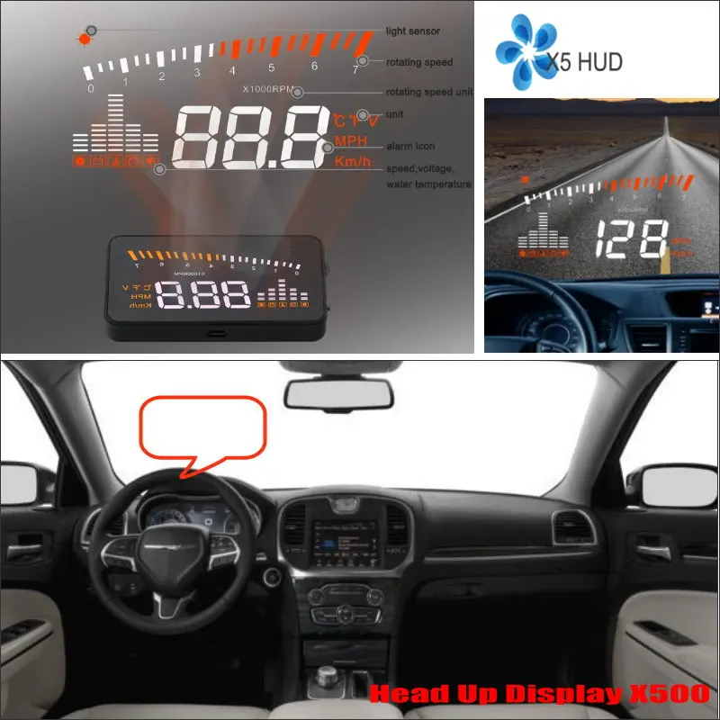 Liislee для Jeep Grand Cherokee Chrysler 200/300 OBD2 превышение скорости Предупреждение автомобильный коллиматорный Дисплей САФТ вождения Экран проектор отражающий