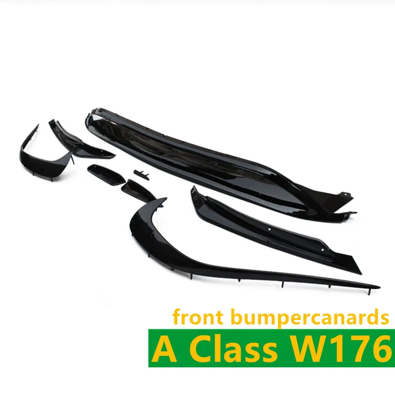 ABS передний бампер для губ сплиттер Canards 8 шт. для Mercedes A CLASS W176 Sports и A45 AMG
