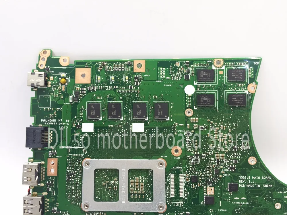 Günstig KEFU S551lb Motherboard Für ASUS S551LB S551LN S551LA GT740M Laptop Motherboard I7 CPU Test Motherboard Neue Motherboard