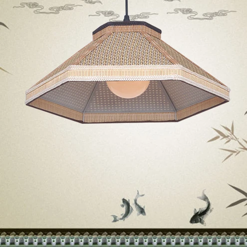 Бамбуковые китайские деревенские подвесные светильники для чайного ресторана