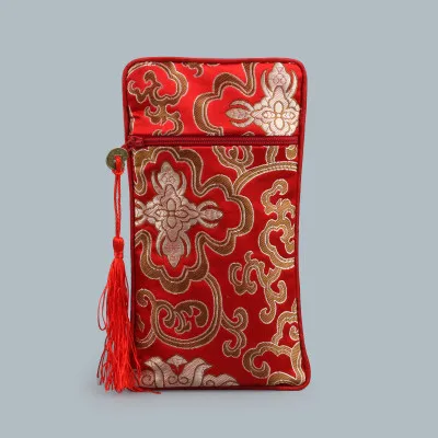 Прямоугольная Подарочная сумка на молнии с кисточками кошелек для монет в