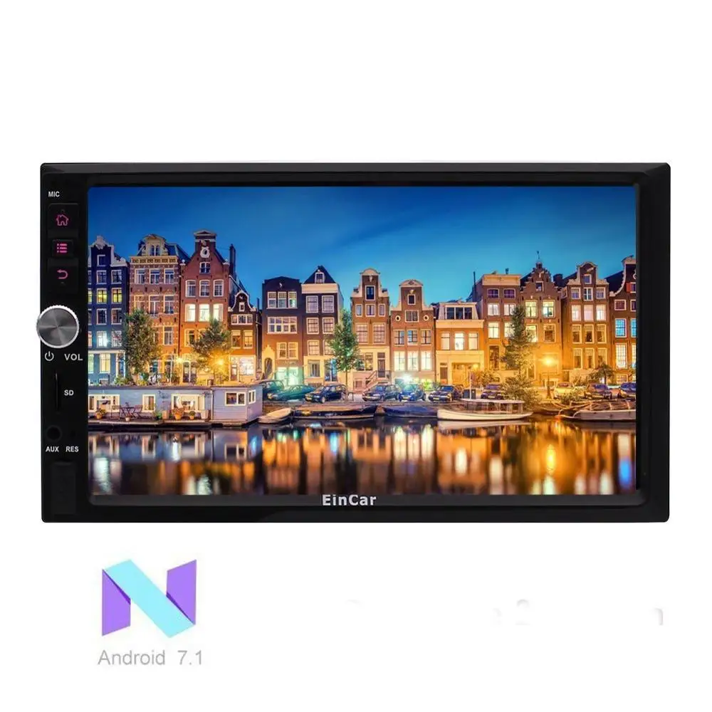 7 &quot2 DIN Android 1 Авторадио Eincar четырехъядерный навигатор gps радио AM FM bluetooth Поддержка