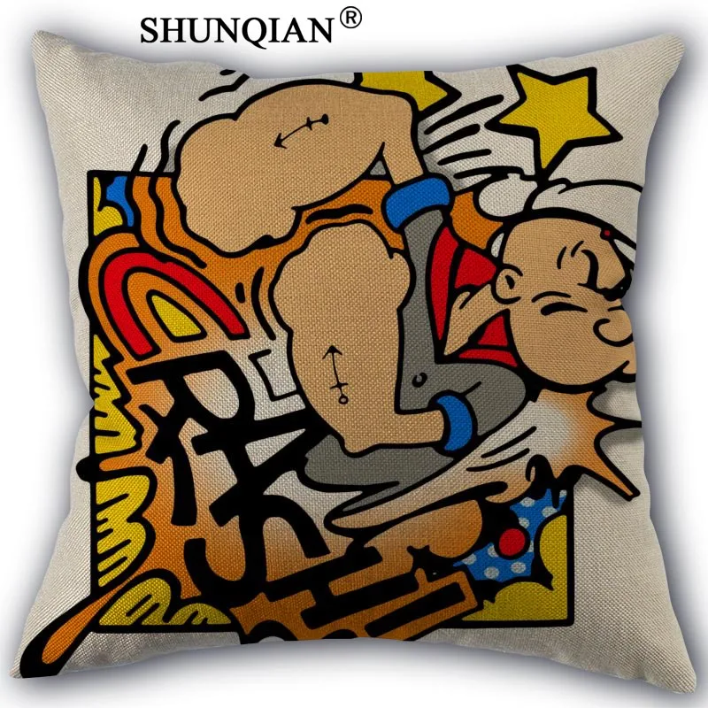 Pillowcase Новое поступление popeye пользовательские хлопок Наволочки на молнии заказ Наволочка более Размеры пользовательские ваш образ подарок - Цвет: Pillowcase
