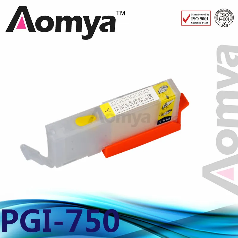 Многоразовый чернильный картридж для CANON IP7270 MG5470 MX727 MX927 MG5570 MG5670 MG6470 IX6770 IX6870 чип PGI750 5 шт. с возможностью