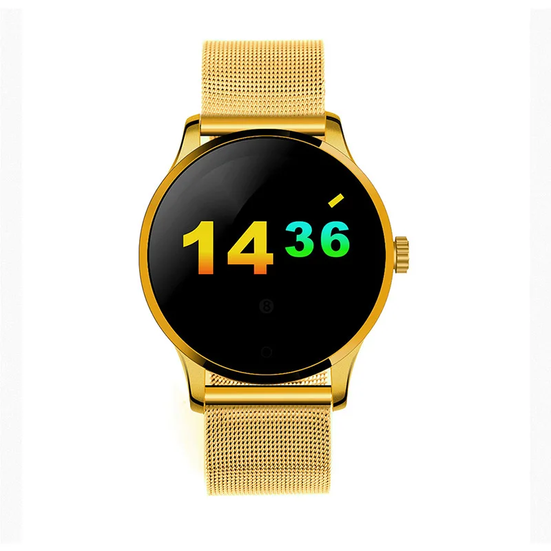 NEW Smart Watch K88H Bluetooth Smartwach 1.2'' IPS Screen Support Heart Rate Monitor Pedometer Wristwatch For IOS Android - Цвет: Gold Metal
