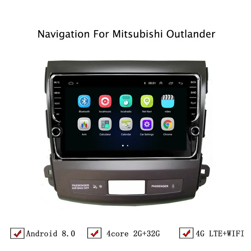 9 &quotAndroid 6 0/8 1 Автомобильная dvd навигационная система для Mitsubishi Outlander 2006 2007 2008 2012
