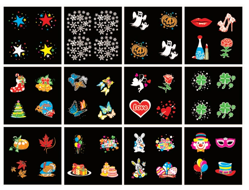 4 варианта расцветки карты для лазерный проектор светодиодный сценический