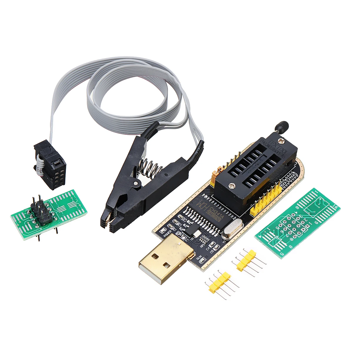 CH341A 24 25 серия EEPROM флэш-память биос USB программатор модуль+ SOIC8 Клип на плате