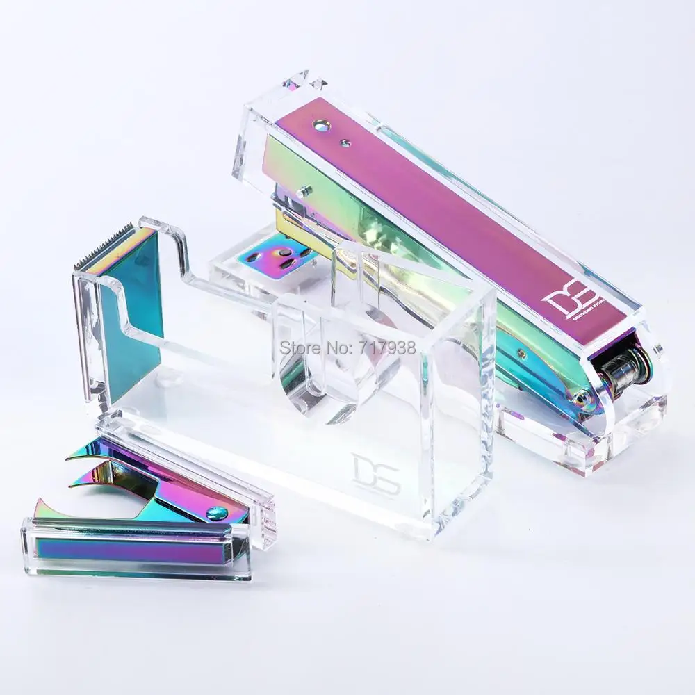 Цветной Золотой акриловый степлер для снятия степлера Диспенсер ленты офисные