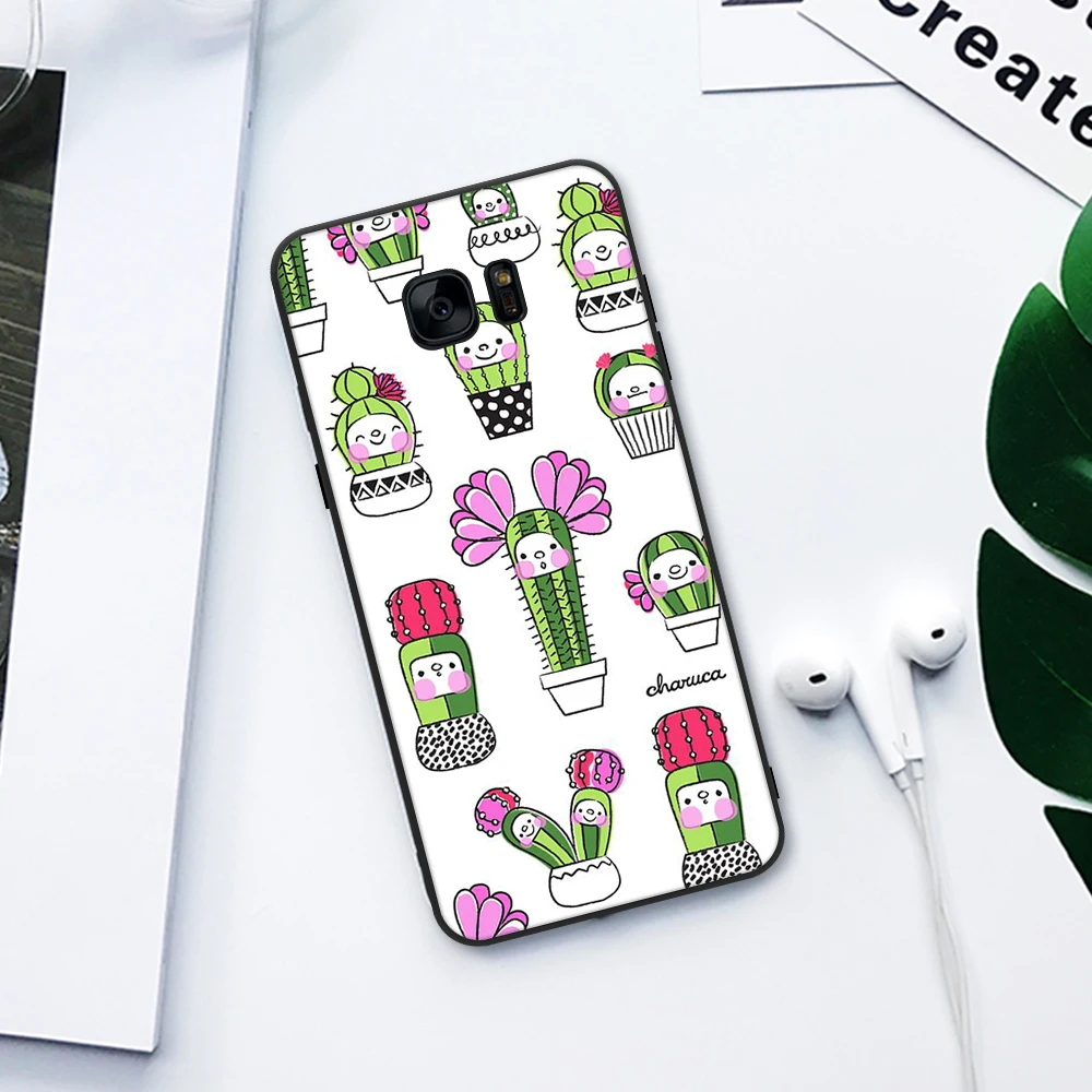 Силиконовый чехол с цветочным рисунком кота для samsung Galaxy S8 S9 Plus S7 S6 Edge, чехол на заднюю панель для samsung Galaxy Note 8 Note 9