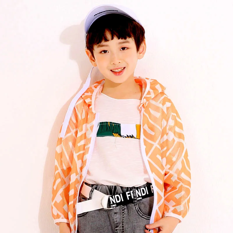 Детское пальто для мальчиков и девочек Милая летняя Защита от солнца на пляже