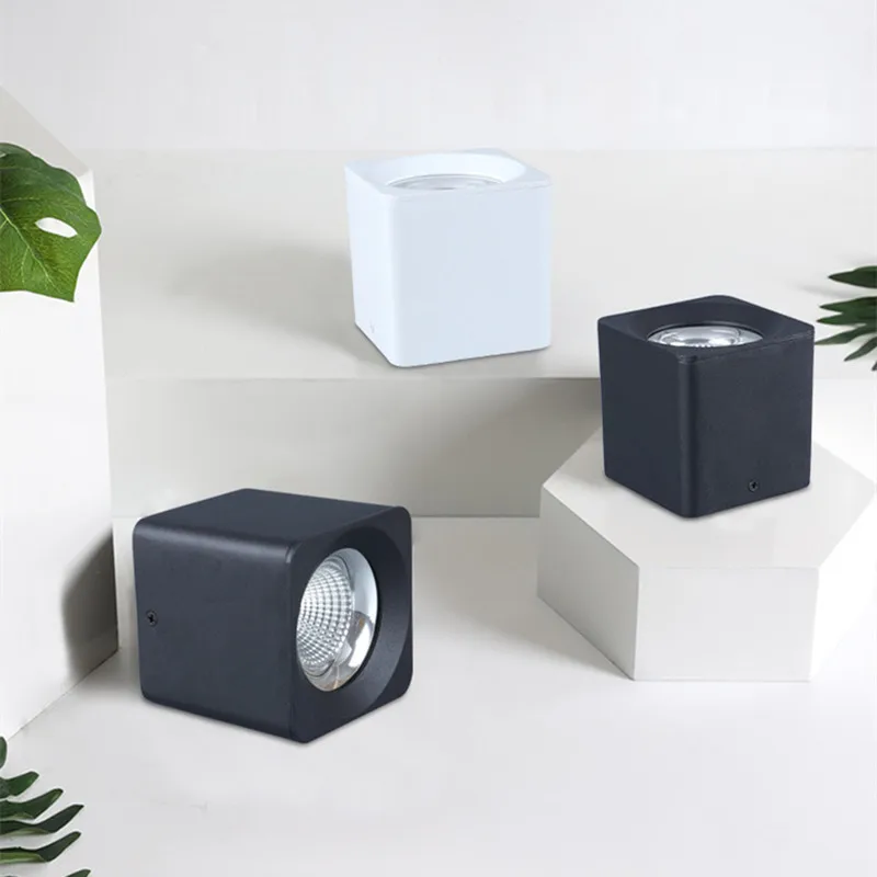 1 шт Dimmable квадратная COB-матрица потолочный светодиодный светильник 7 W 10W15W 20W110/220 V теплый белый/холодный белый поверхностного монтажа Освещение в помещении