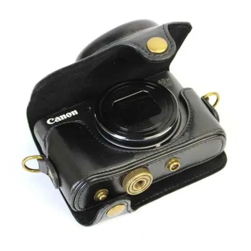 Pu Leather Camera Bag Case For Canon Powershot SX740 HS SX730 SX720 Digital | Электроника