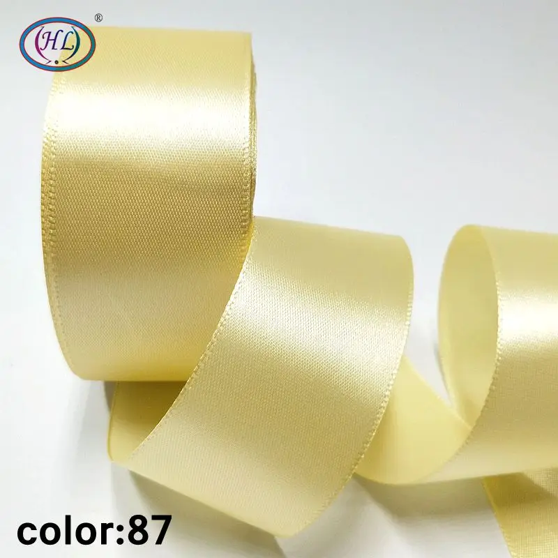 HL 6/10/15/20/25/40/50 мм 25 ярдов атласными лентами DIY искусственный шелк розы поставки шитье ручной работы аксессуары Материал - Цвет: color 87