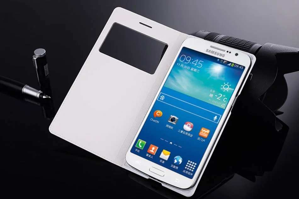 Для samsung Galaxy Grand 2 Grand2 чехол S View Cover с функцией задней крышки батареи G7102 G7105 G7106 умный флип-чехол