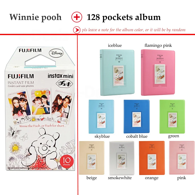 Пленка моментальной печати Fujifilm Instax Mini Winnie the Pooh 10 листов fr 9 8 7s 70 90 25|Фотоплёнка| |