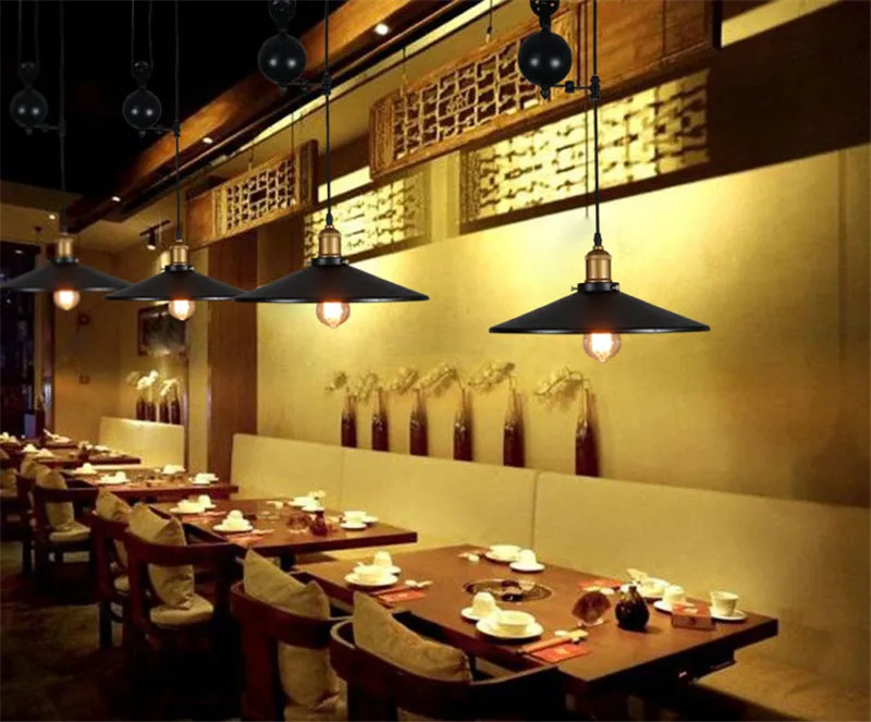 L40-Creative шкив подъемная ретро люстра Регулируемая DIY E27 искусство Потолочный