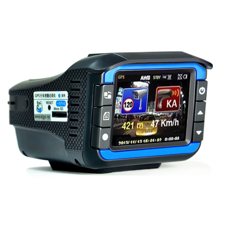 Автомобильный видеорегистратор Three in one черная коробка радар детектор