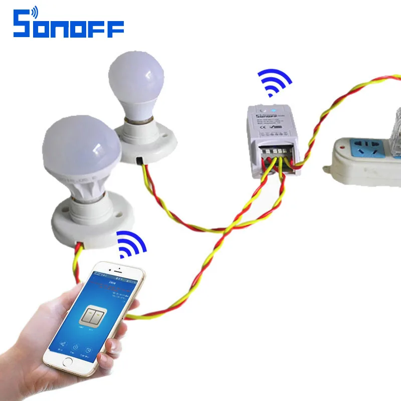 Sonoff Dual 2CH Wifi умный переключатель домашний пульт дистанционного управления