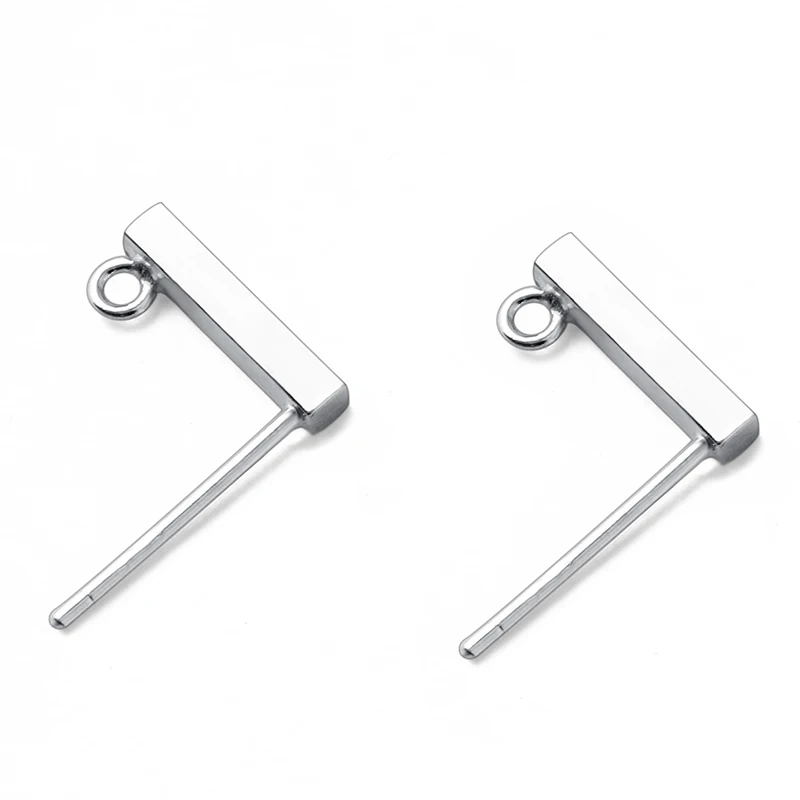 925 Sterling Silver Eardrop Gold Color Word Circle Earrings Pendant Ear Hooks DIY Jewelry Making Handmade Findings Accessories