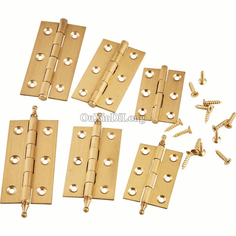 

Top Quality 2PCS Pure Brass Furniture Hinges Invisible Furniture Door Hinges Cupboard Wardrobe Drawer Cabinet Hinges 2/2.5/3Inch