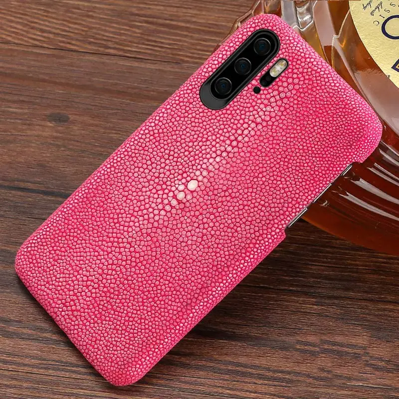 Розово-красный Langsidi чехол для huawei p20 lite Honor 20 pro 9X натуральная кожа ската крышка Carcasa для huawei p20 pro P30 натуральная кожа - Цвет: Розово-красный