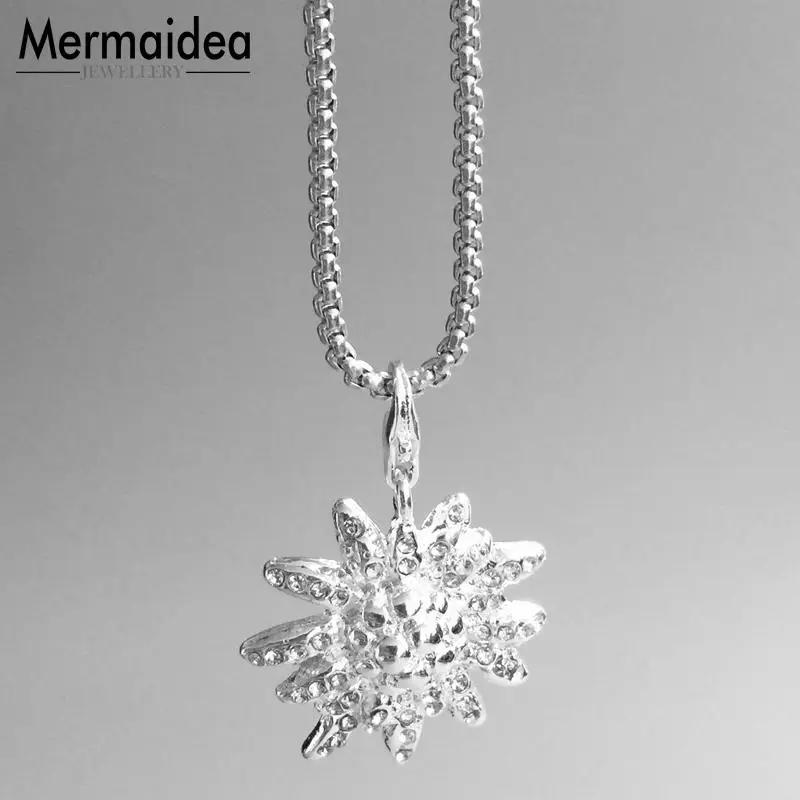 Кулон Edelweiss 2020 посеребренный Модный Ювелирный Стиль Bijoux Ожерелье трендовые