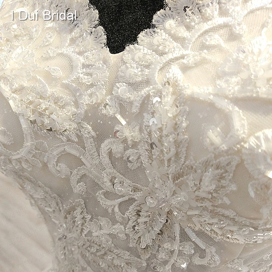 Unique Lace Tulle Wedding Dress A Line Spaghetti Double Strap Bridal Gown High Quality Custom Made